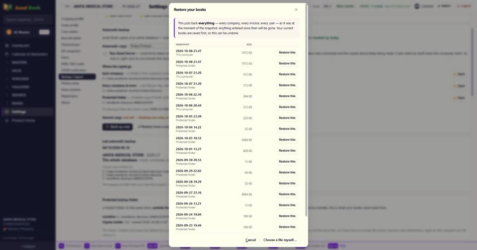 पर डरिए मत — restore से पहले आज की किताब अपने आप save होती है, तो restore भी वापस हो सकता 